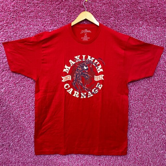 Marvel Spider-Man Villain Maximum Carnage Red T-Shirt Size XL - Picture 1 of 4